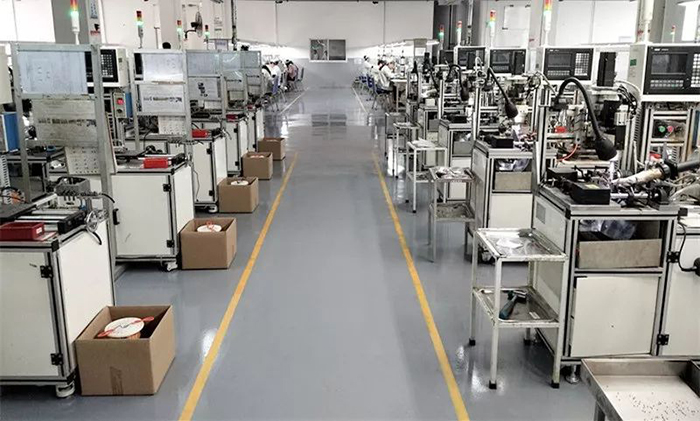 Integrated forming inductance automatic winding workshop